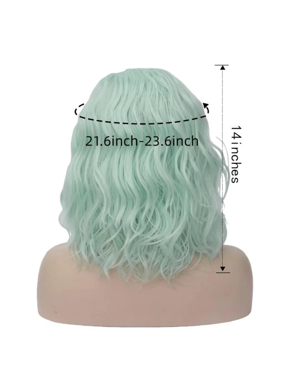 Women's Fluorescent Green Wavy Curly Bob Heat Resistant Cosplay Halloween Wig